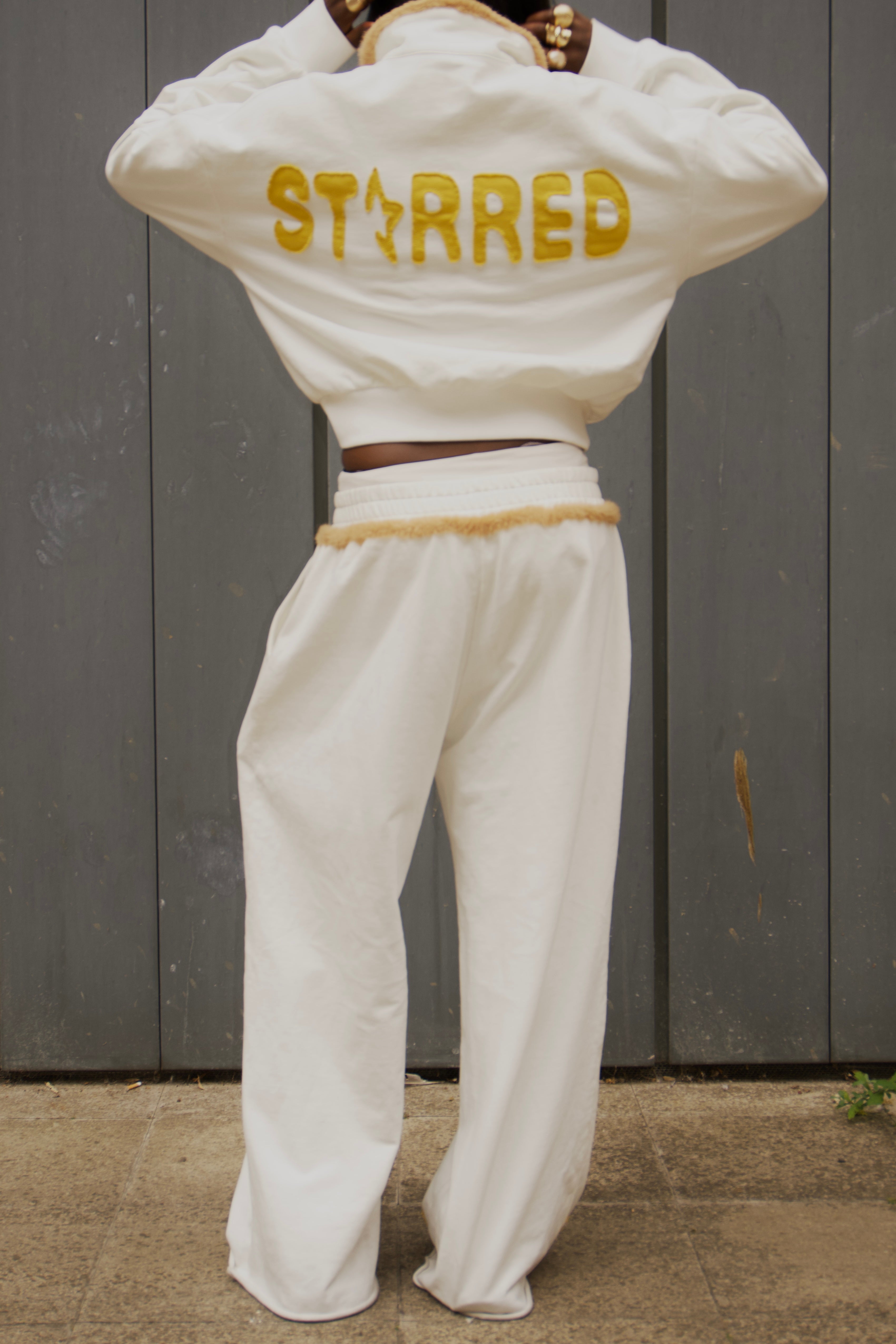 White STARRED Joggers