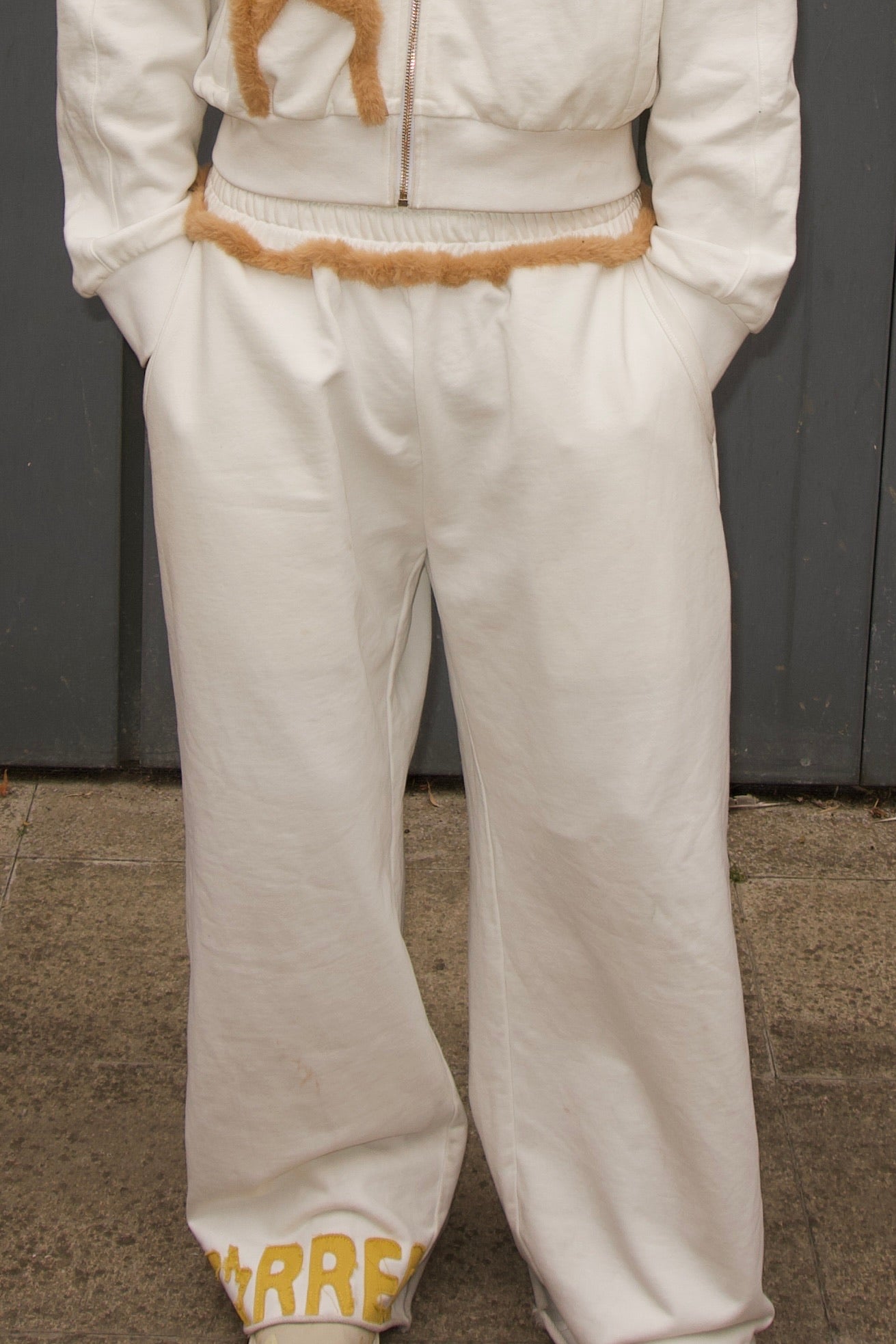 White STARRED Joggers