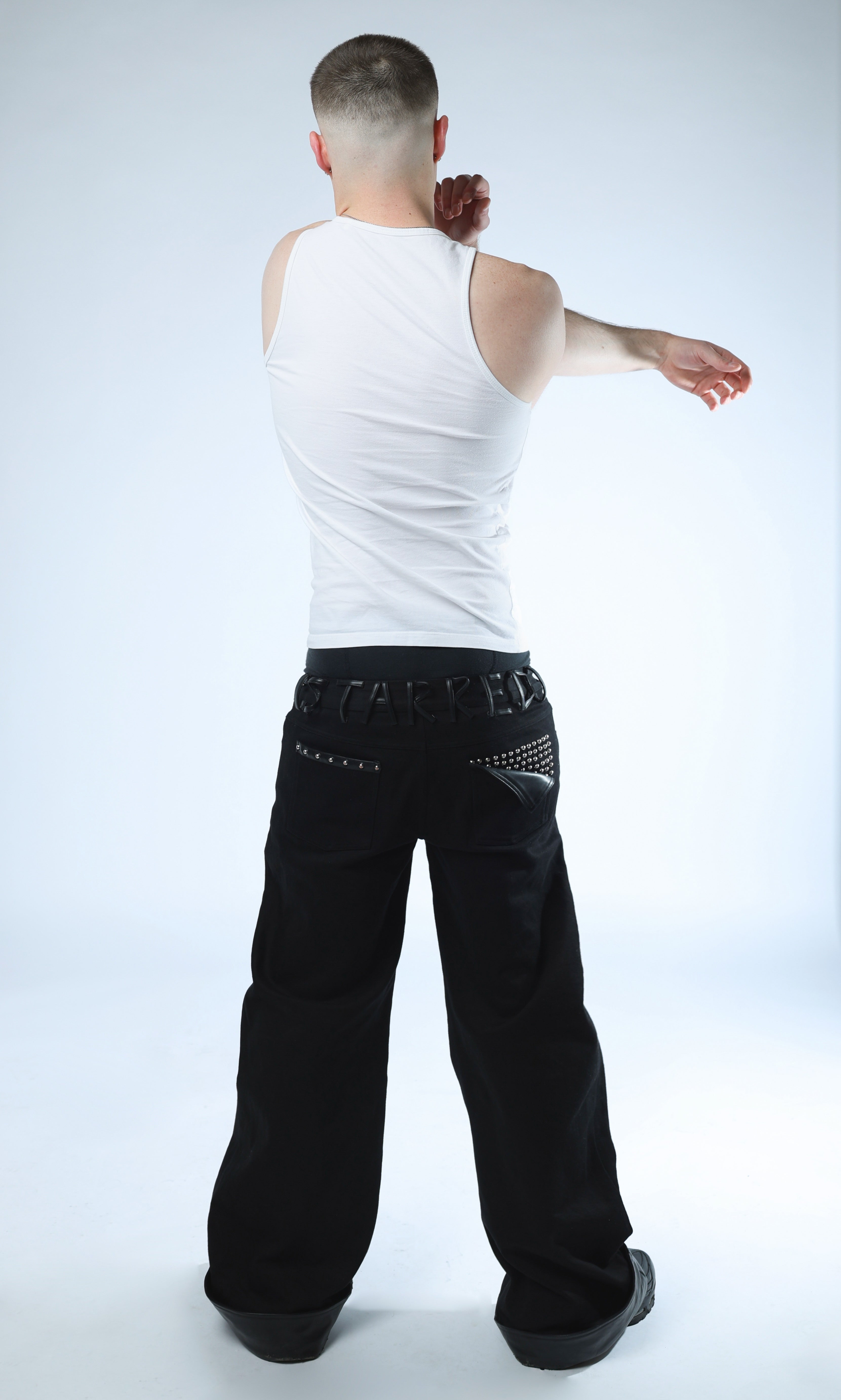 LOW RISE BOOTCUT STARRED JEANS